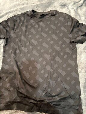BOSS Black Patterned Short Sleeve T-Shirt